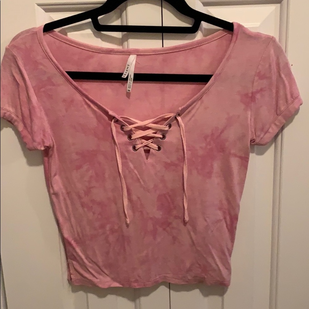 zumiez pink crop top size Xs